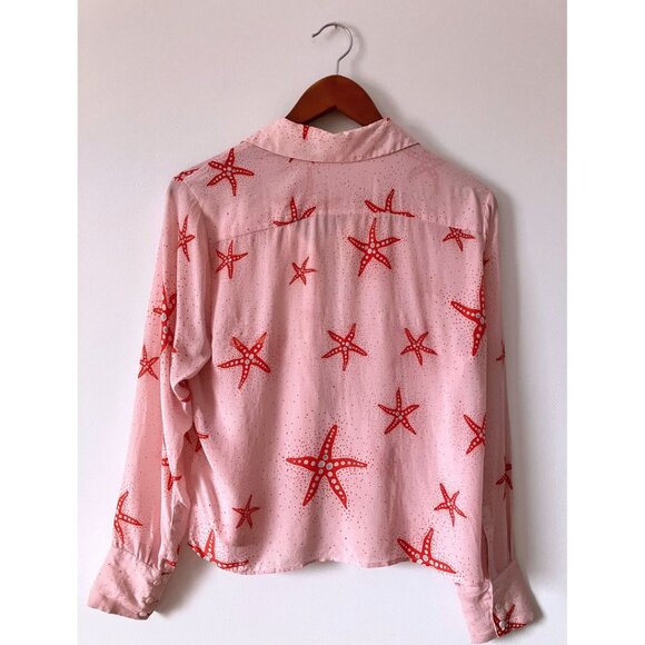 RIXO Jamie Top Blouse Starfish Pink Size Medium - Picture 5 of 8